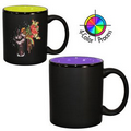 11 Oz. 2 Tone Satin Hilo Mug - 4 Color Process (Black/Lavender Purple)